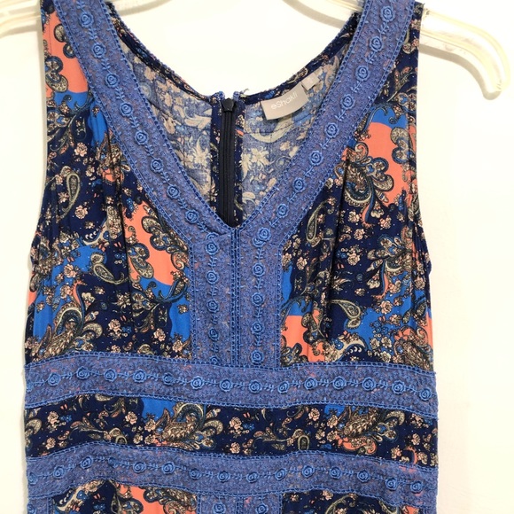 eShakti dress EUC  m/s blue, peasant boho style - Picture 5 of 15